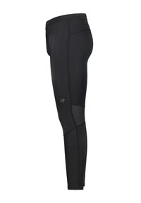 Svarta sportleggings med en åtsittande design, som har ett insatsmönster i mesh på sidan, samt förstärkta sömmar för hållbarhet.