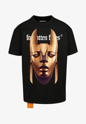 UNISEX PHARAOH HEAVY OVERSIZED TEE - Nyomott mintás póló - black
