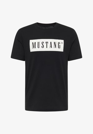 Nyomott mintás póló - schwarz