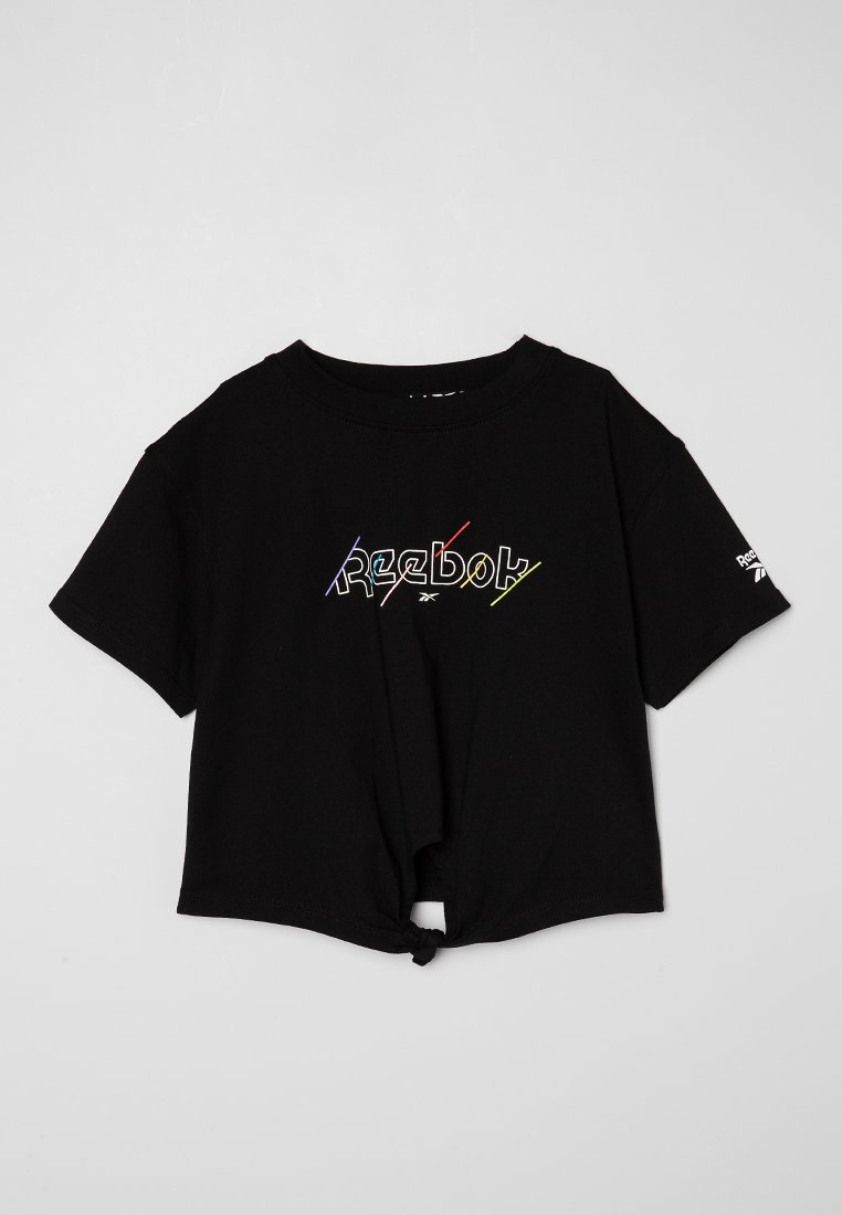 Reebok T-shirt print zwart