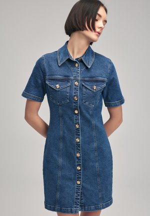 BUTTONED - Jeanskleid - navy blue