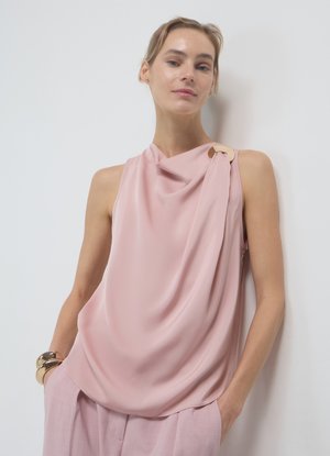 Calliope SCIALLATO CON ANELLO - Blouse - rosa cipria