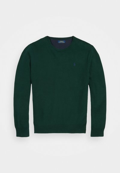 Polo Ralph Lauren KNIT COTTON CREWNECK SWEATER - Džemperis - dark green