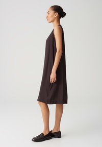 OPUS REGULAR FIT - Jerseykleid - midnight brown