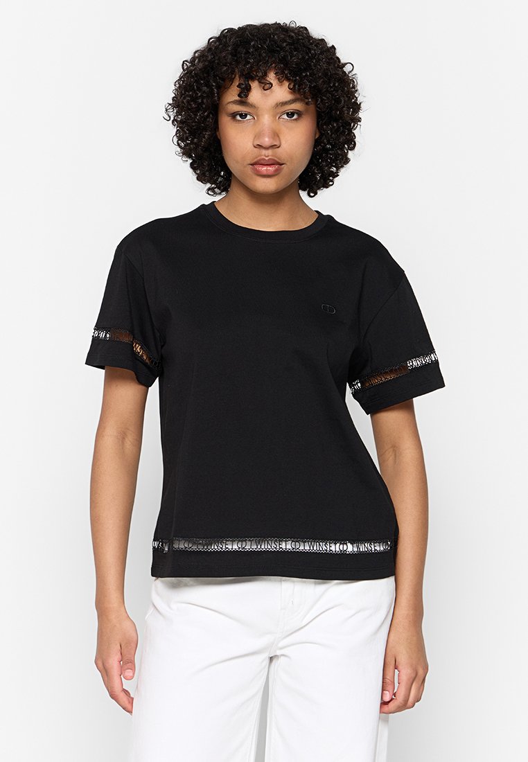 TWINSET T-shirt basic zwart TWINSET T-shirt basic zwart