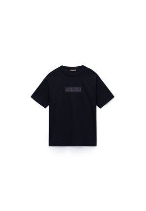 Napapijri NEW BOX LOGO - T-shirt con stampa - black beauty