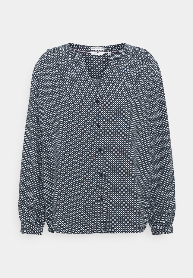 FEMININE WITH PRINT - Bluse - navy geometrical design