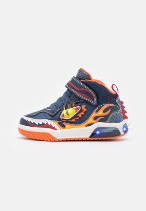 INEK BOY - Baskets montantes - navy/orange