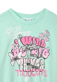 Terranova CROP GRAFFITI  - Felpa - verde acqua