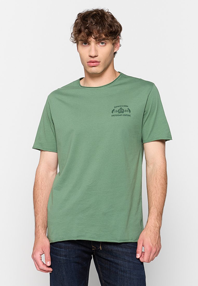 Scotch & Soda T-shirt basic olijfgroen Scotch & Soda T-shirt basic olijfgroen