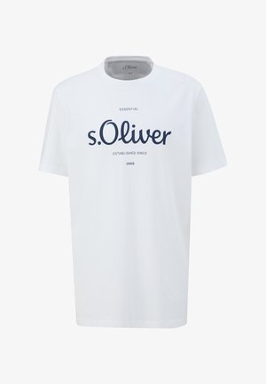 s.Oliver, MIT LOGO - Print T-shirt - weiß