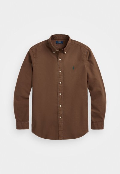 Polo Ralph Lauren SLIM FIT GARMENT-DYED OXFORD SHIRT - Srajca - chocolate mousse