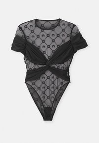 DRAPED - Trükipildiga T-särk - black
