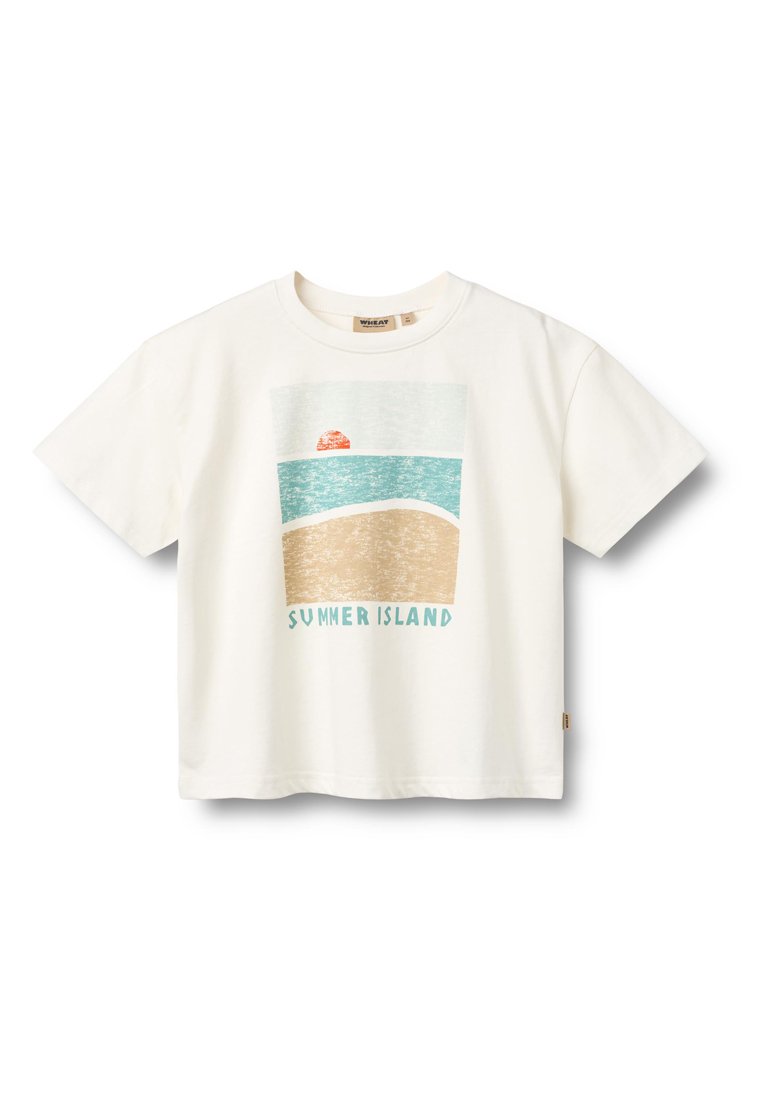 Wheat T-shirt print blauw