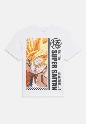 NKMDUSE DRAGON BOX - T-shirt print - bright white