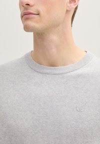 TOM TAILOR Strickpullover - light stone grey melange