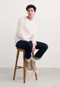 Seasalt Cornwall Top dugih rukava - white chalk