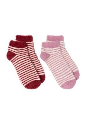 FatFace, 2 PAIRS OF FLUFFY STRIPE SOCKS - Nízke ponožky - pink
