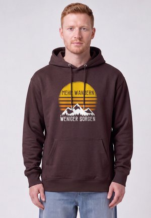 watapparel, MEHR WANDERN UNISEX - Kapuzenpullover - red brown