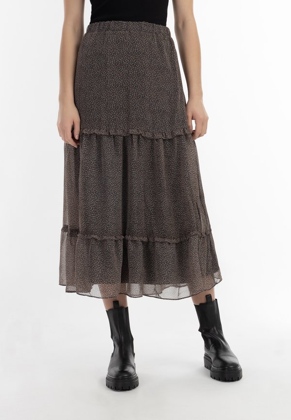 IKITA - A-Linien-Rock - schwarz wollweiss