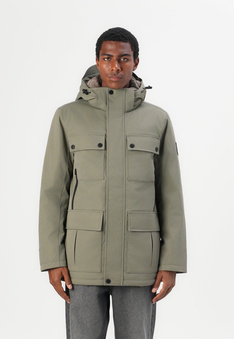 TOM TAILOR FIELDJACKET - Wintermantel - smokey olive green