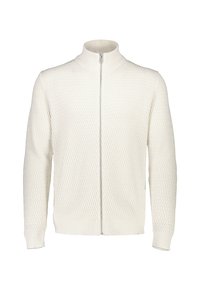 O-NECK STRUCTURE - Tröja med dragkedja - ecru