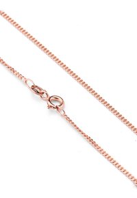 Roosi kullast metallist kettkaelakee keerdunud disainiga, millel on homaarlukuga kinnis ja peen läikiv tekstuur.