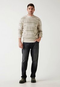 Guess GESTREIFTER - Strickpullover - mehrfarbig beige