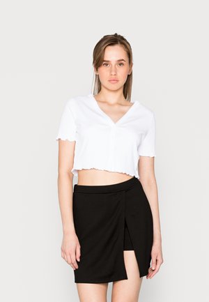 NMDRAKEY CROPPED CARDIGAN - Cardigan - white