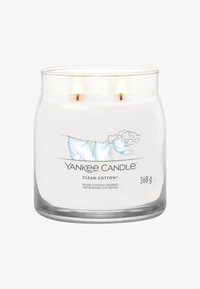 Yankee Candle SIGNATURE MEDIUM JAR CLEAN COTTON - Doftljus - white