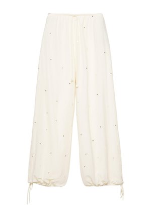 PULL&BEAR, WITH MIRROR DETAILS - SAROUEL TROUSERS - Bukser - beige