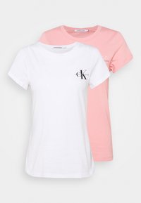 Calvin Klein MONOLOGO - - pink pink/light Basic SLIM PACK T-shirt TEE 2 Jeans