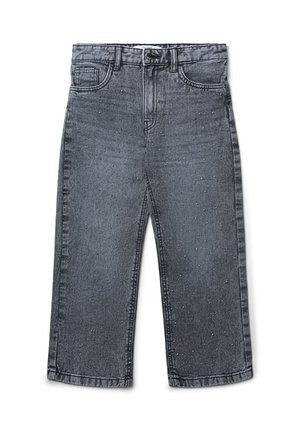 CON STRASS - Jean droit - grigio denim