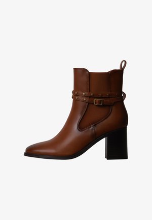 Super Mode, BOTTINES À TALON SUPER MODE - Bottines de cowboy / motard - camel