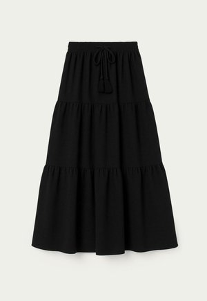 Touché Privé, ELASTIC WAIST SKIRT - Jupe trapèze - black