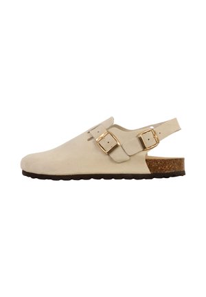 Divine Factory MULES  THE DIVINE FACTORY NOGA BOREAL BS EDGE - Sandalias planas - beige