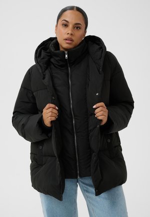 Kaffe Curve, KCLYSINDA PADDED JACKET - Winter coat - black deep