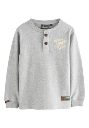 REGULAR FIT - LONG SLEEVE HENLEY  - Longsleeve - grey