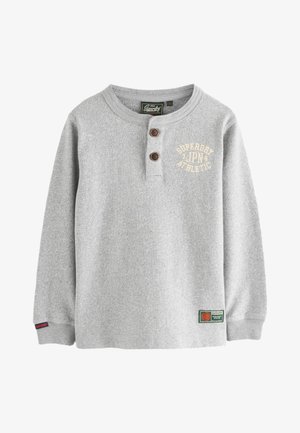 REGULAR FIT - LONG SLEEVE HENLEY - T-shirt à manches longues - grey