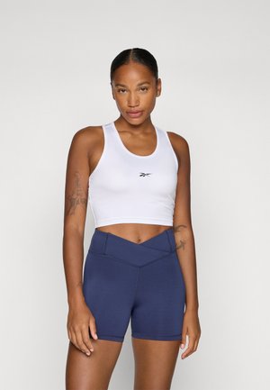 TRAIN CROPPED TANK - Felső - white