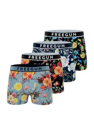 4 PACK PRINTED - Boxers - bleu rouge jaune noir