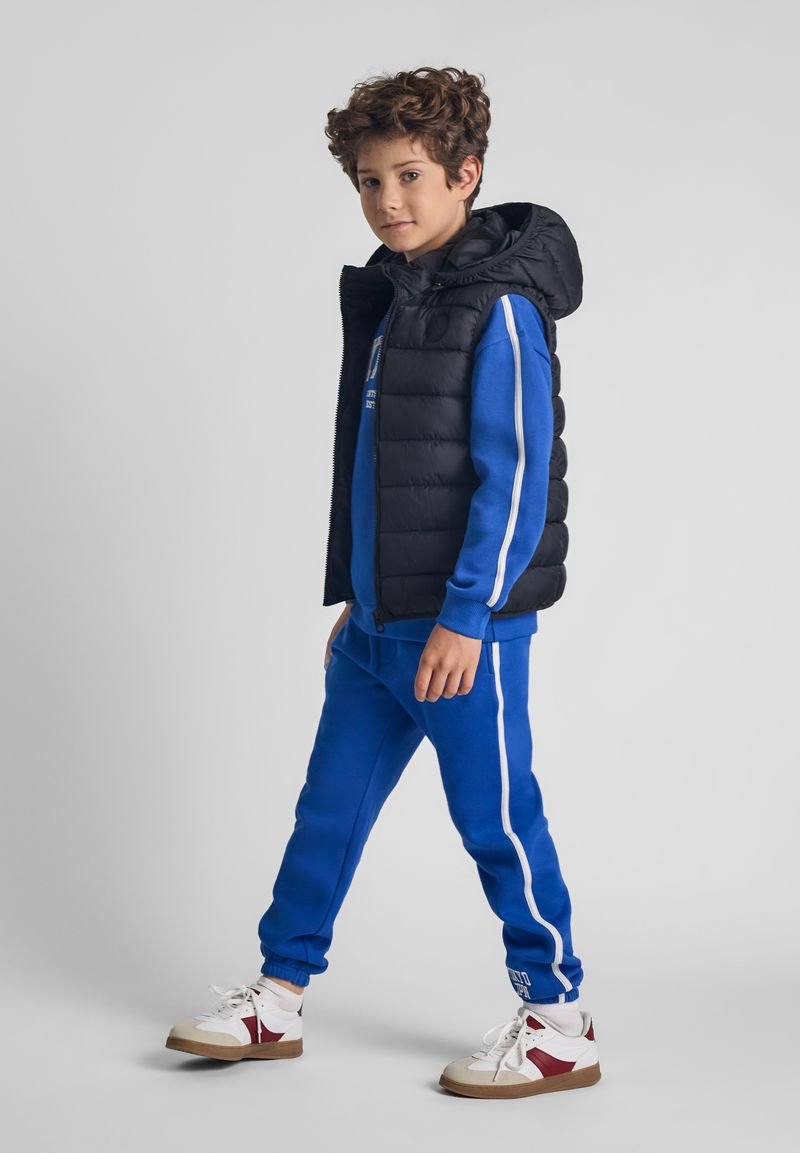 MINOTI QUILTED WITH DETACHABLE HOOD - Veste sans manches - black