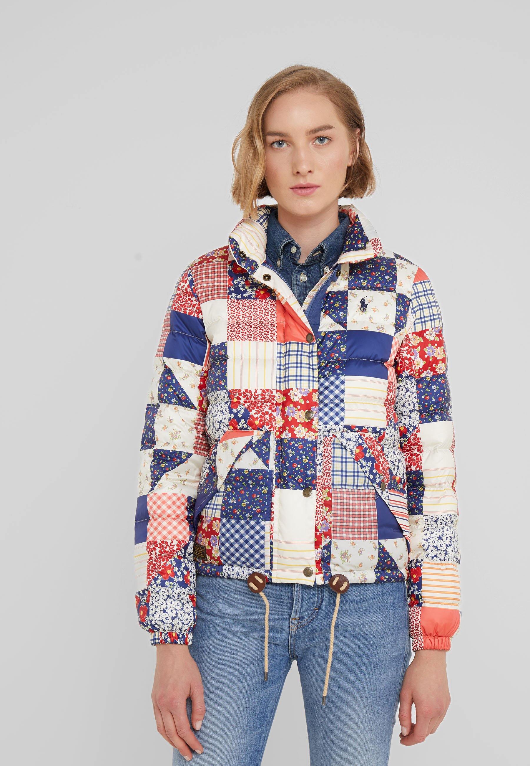 polo ralph lauren patchwork puffer jacket