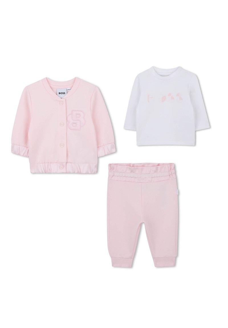 BOSS Kidswear SET - Tops ar garām piedurknēm - pink  pale