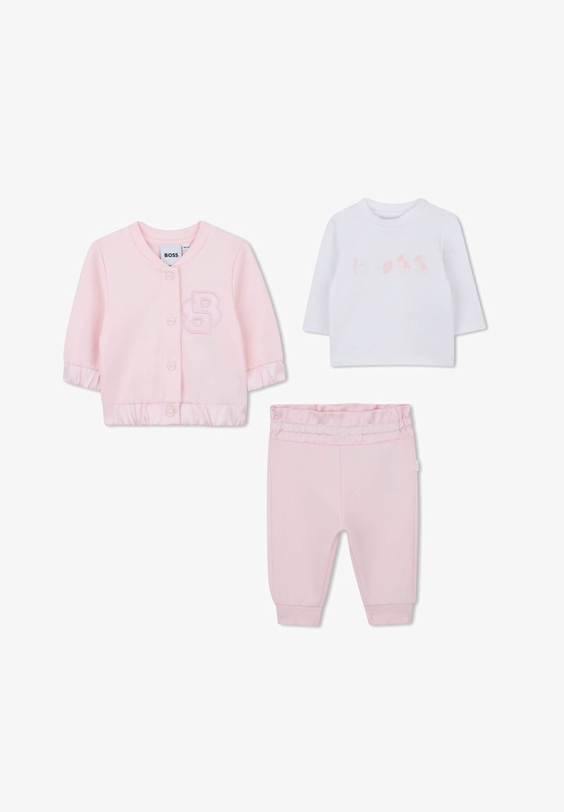 BOSS Kidswear SET - Majica z dolgimi rokavi - pink pale