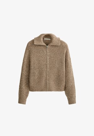OYSHO, CABLE-KNIT JACKET - Gilet - caramel
