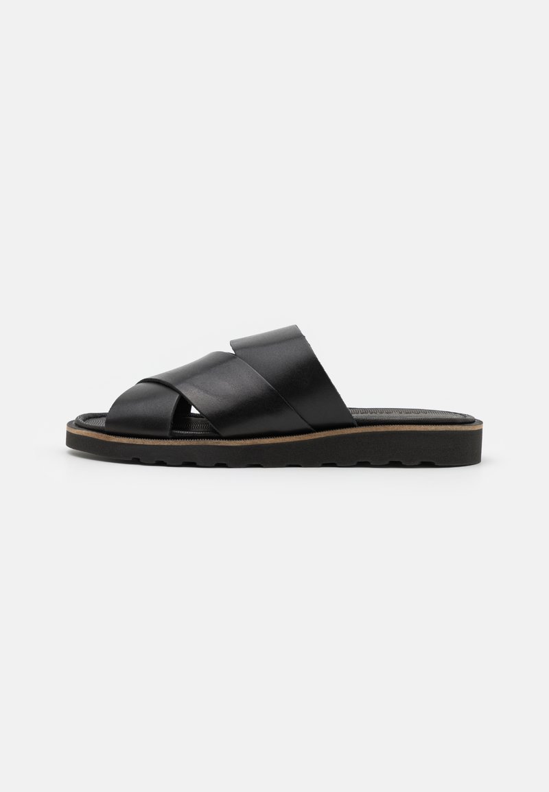 Herren Sandalen | LAST STUDIO FARELL Pantolette flach black/schwarz - GZ01832 Herren Sandalen | LAST STUDIO FARELL Pantolette flach black/schwarz - GZ01832