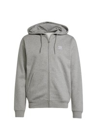 Majica s kapuljačom i patentnim zatvaračem - medium grey heather   white