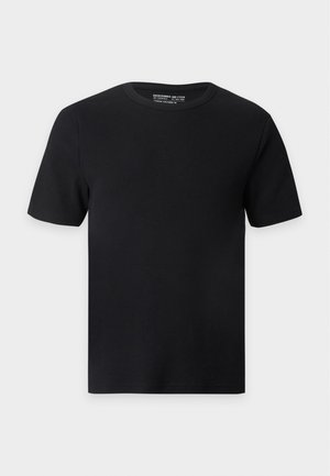 Abercrombie & Fitch, ESSENTIAL SLIM TEE - Lihtne T-särk - black