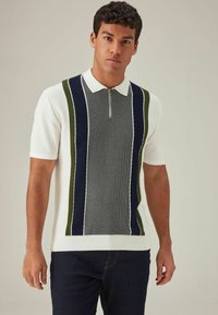 Next - STRIPE REGULAR FIT - Polotričko - white Miniatura obrázku 1